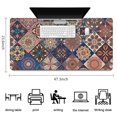 thumbnail image 5 of Long Mouse Pads for Desk,Multicolor Ethnic Geometric Pattern Desk Mats on Top Of Desks, Desk Mouse Pad Extra Large with 3mm Non-Slip Base and Stitched Edge for Gaming,Office,Work,Home 47.3"x23.6", 5 of 6