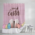 thumbnail image 4 of Happy Easter Shower Curtain Set, Waterproof Shower Curtains for Bathroom, Colorful Spring Eggs Pink Wooden Washable Fabric Cloth Bath Curtain for Bathtub Decoration with Hooks 66x72 Inches, 4 of 9