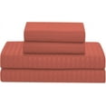 thumbnail image 5 of DNG Creations 1 Piece Box Stitched Striped Pattern Comforter 100% Egyptian Cotton Quilt Cover 800 TC All Season 550 GSM ( Oversized Queen Size ) Stripe Brick Red Colour, 5 of 5