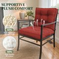 thumbnail image 2 of Pakunoda Outdoor Chair Cushions 39" X 20" X 4", Water & Fade Resistant Tufted Rocking Chair Cushions with Tie, Non Slip Seat and Seatback Patio Dining Chair Cushions, Terra Red, 2 of 6
