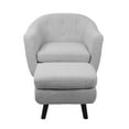 thumbnail image 5 of LumiSource Noise Rockwell Accent Chair And Ottoman Set, Light Gray/Natural, 5 of 7