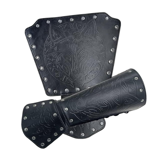 BELOVING Brassards Médiévaux Gantelet Bracelet pour Mascarade Déguisement Jeu de Rôle D