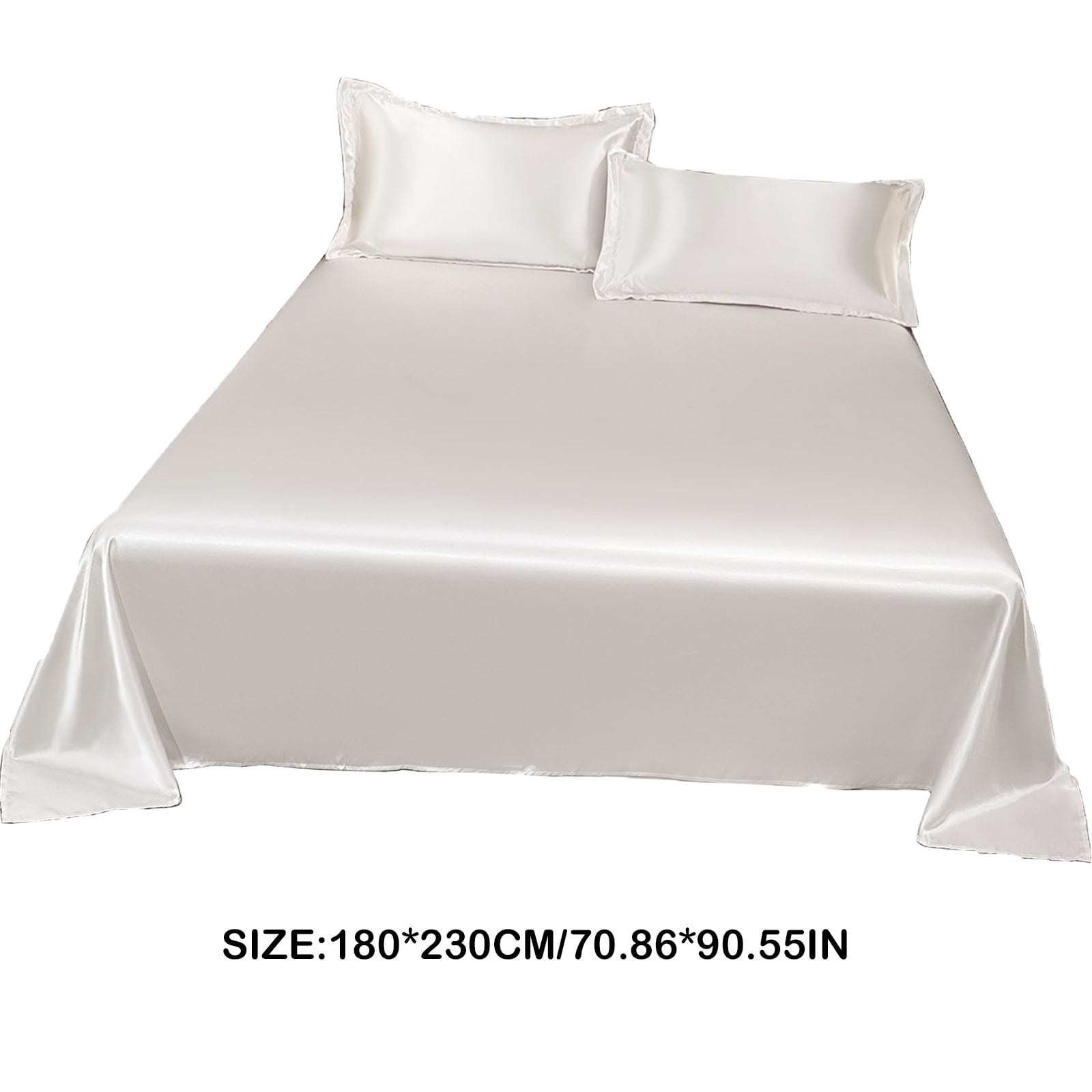 Muecwrye 1Pc Summer Quilt Sheets Set, Softest & Cooling,Bamboo Fibre Sheets and Pillow Cases , Large Top Sheet & Pillowcases, Silky and Luxurious Soft Ice Silk Bed Sheet Suitable for All Seasons
