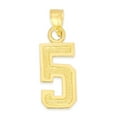 thumbnail image 1 of 10k Solid Gold Number Five Necklace with 20" Rolo Chain, #5 Gold Charm Pendant Jewelry for Athletes, Sports Gifts for Him and Her, 1 of 5