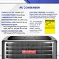 thumbnail image 4 of Goodman 5 Ton 14 SEER2 92% 100000 BTU Natural Gas Furnace & Air Conditioner System - R32, Single Stage, Upflow | Central Split, Evaporator Cased Coil, AC/Heating Unit, 4 of 9