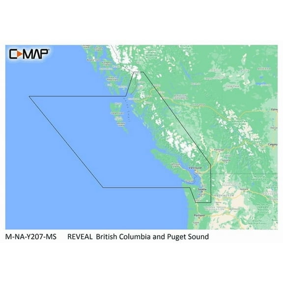C-MAP Reveal Coastal British Columbia and Puget Sound M-NA-Y207-MS