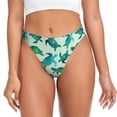 thumbnail image 1 of Balery Green Sea Turtle Tangas de Algodón para Mujer con Estampado – Ropa Interior Sexy, Transpirable, G-string-Small, 1 of 6
