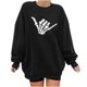 thumbnail image 1 of Sudadera Para Mujer Sudaderas de Cuello Redondo Manga Larga Suelta Cuello Redondo Estampado Sudadera Top Blusa Odeerbi ODB147000, 1 of 4