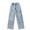pants 182#Light Blue, variant on WAYUTE Girls Jeans Baggy Wide Leg Durable Breathable Denim Pants Kids Child Fashion Streetwear Clothes Summer Outfits