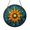 Acrylic 3.5 Inch, variant on Bright Sunburst Pattern Window Sun Catcher, Colorful Stained Glass Style Hanging Decor, Modern Home Accent