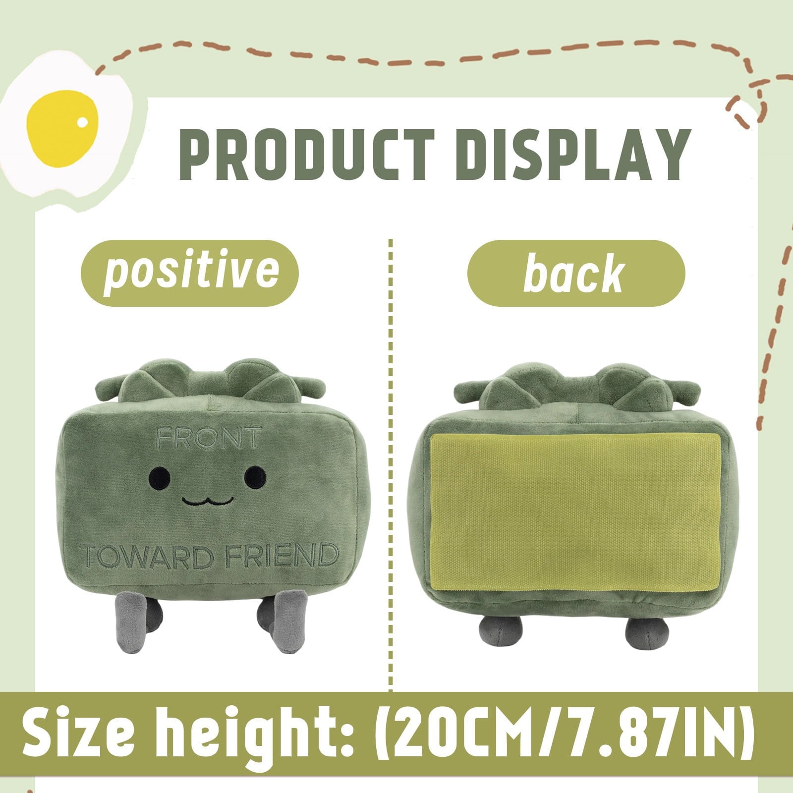 Peluche Clay The Claymore 20 Cm - Jouet Carré Mignon, Cadeau Festival, Neuf