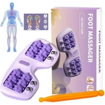 Portable Dual Foot Massage Roller, 2025 New Foot Roller Massager Plantar Fasciitis, Plantar Fasciitis Rollers Improved Circulation, Portable Reflexology Tool for Home & Office