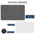 thumbnail image 3 of LIZEVINC Stone Bath Mat, Non-Slip Diatomaceous Earth, Super Absorbent Quick Dry Diatomite Shower Mat for Bathroom Floor, Fast Drying Bathroom Mat, 23.6" x 15.4", Deep Gray, 3 of 12