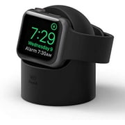 elago W2 Apple Watch Stand Compatible with All Apple Watch Series 6/SE/5/4/3/2/1 and Night Stand Mode, Apple Watch Stand Charging Dock (Black)