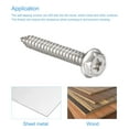 thumbnail image 3 of Unique Bargains M6 x 40mm 304 Stainless Steel Phillips Hex Washer Self Tapping Screws 25 Pack, 3 of 4