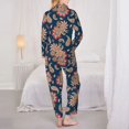 thumbnail image 3 of Pajama Sets for Women 2 Pcs, Paisley Pattern No.90116 Button Down Long Sleeve Sleepwear Lounge PJ Sets, 3 of 6