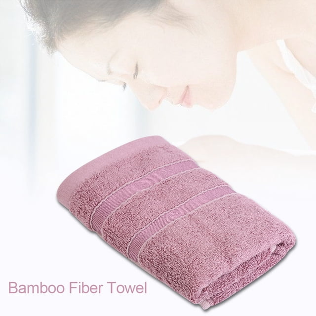 Toalla de bambú de fibra de bambú, toalla de baño de mano súper absorbente para el hogar, dormitorio, hotel, restaurante, baño (morado)