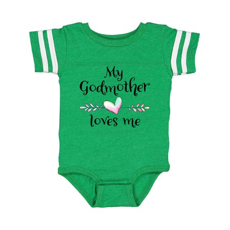 

Inktastic My Godmother Loves Me- Heart Godchild Gift Baby Boy or Baby Girl Bodysuit