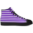 thumbnail image 4 of Aidianart Womens Striped High Top Shoes High Top Canvas Sneakers Size 14, 4 of 5