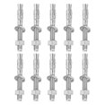 thumbnail image 1 of Uxcell 10 Pcs Ancrages en Coin, 1/2 Pouces x 4 Pouces Ancrages en Acier Inoxydable Boulons, Fixation Standard Robuste pour Base Murale en Ciment (Inclut Rondelles Écrous, Ton Argent), 1 of 6
