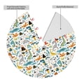 thumbnail image 2 of Lsque Cartoon Dinosaur Print Christmas Tree Skirt, Tree Skirt with Ties or Velcro, Perfect for Holiday Decorations, Halloween, and New Year-36", 2 of 7