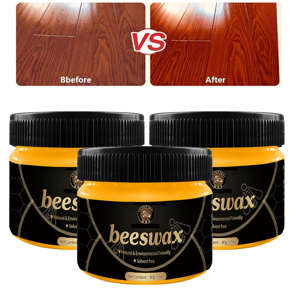 2Pcs Beeswax Wood Floor Seasoning Beewax For Polish Furniture Care Beeswax US 