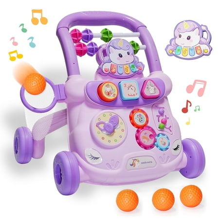 Aijohnny Baby Walker Toys Push Walker for Boys & Girls Learning Early Educational Toys for Kids Birthday Gifts for Toddler 6-18 Months