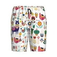 thumbnail image 4 of Naloa Alpaca Flower Men's Short Pajama Pants, Lounge Comfort Shorts with Elasticized Waistband and Side Pockets - 3X-Large, 4 of 9