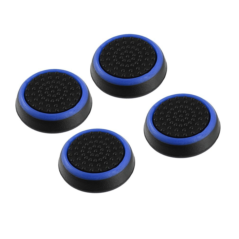 Mandalaa 4Pcs Silicone Anti-Slip Striped Gamepad Keycap Controller Thumb Grips Protective Cover for Ps3/4 for X Box One/360 ， Gamepad Keycaps