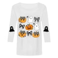 thumbnail image 6 of Godom Women's Halloween Pumpkin Shirts Casual 3/4 Sleeve Ghosts Graphic Tees Round Neck Fall Trendy Clothes, 6 of 6