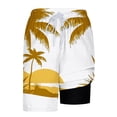 thumbnail image 7 of Erwazi Mens Swim Trunks Printed Drawstring Waist Layer Lining Breathable Quick Dry Practical Summer Swimwear Shorts with Pocket, 7 of 7