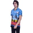 thumbnail image 4 of Varnit Crafts Mens Hawaiian Shirt Relaxed-Fit Funky Casual Opal Blue M, 4 of 7