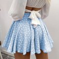 thumbnail image 6 of Fsqjgq Skirts for Women Pleated Skirts for Women Blue Summer Maxi Skirt ELegant Leather Mini Skirt Women's Sexy Fashion Printed Short Skirt Mini Skirt For Women L, 6 of 6