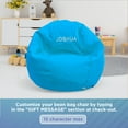 thumbnail image 5 of Monogrammed Cotton 31x33x20" Small Bean Bag Chair - w/Polystyrene Beads and CertiPUR Foam Filled Bean Bag for Teens and Kids - Denim, 5 of 10