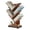 Rustic Brown, variant on 4-Shelf Tree Bookshelf, 4 Tier Floor Standing Bookcase for CDs/Magazine/Books, Small Book Organizer for Bedroom, Living Room, Office,Balcony,Retro Storage Shelves,Classic