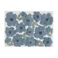 thumbnail image 3 of Noble Linens Floral Pattern Cotton Bath Mat, 24 in x 17 in, Blossoms Light Blue, 3 of 12