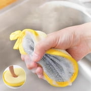 Kitchen Sponge 1-Piece Yellow Compressed Wood Pulp Sponges for Dishwashing Double-Sided Kitchen Sponge with Oil-Free Technology Rkxzt