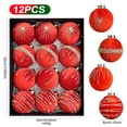 thumbnail image 3 of 12-Piece Velvet Christmas Ornaments, 8cm Flocked Silk Velvet Christmas Tree Pendants, Easy to Hang, Exquisite Holiday Decorations for Home, Tree, and Festive Décor, 3 of 5