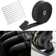 thumbnail image 5 of Ganfancp Cinta de Reparación 5M 1 Rollo Fibra de Vidrio Tubo de Escape Cinta Térmica Negro Ofertas de La Semana 1 Manojo de Cinta de Tela, 4 Bridas de Acero, 1 Bolsa de Ruedas (Accesorios Ya Envuelto, 5 of 7
