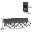 thumbnail image 2 of Outsunny 6 Seat Folding Camping Chair w/ Cup Holder for Camping, Dark Grey, 2 of 6