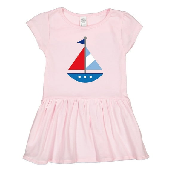 Inktastic Personalized Sailboat Girls Toddler Dress