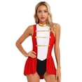 thumbnail image 3 of TiaoBug Women Circus Ringmaster Cosplay Sleeveless Leotard Bodycon Dress Halloween Showman Bodysuit Clubwear Red XL, 3 of 7