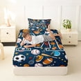 thumbnail image 4 of Erosebridal Initial Alphabet M Twin Sheet Sets,American Rugby Sport Games Kids Bedding For Boys 3-Piece, 4 of 6