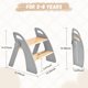 thumbnail image 5 of Taburete de 2 escalones Joothlin de madera para baño infantil plegable, gris, 5 of 6