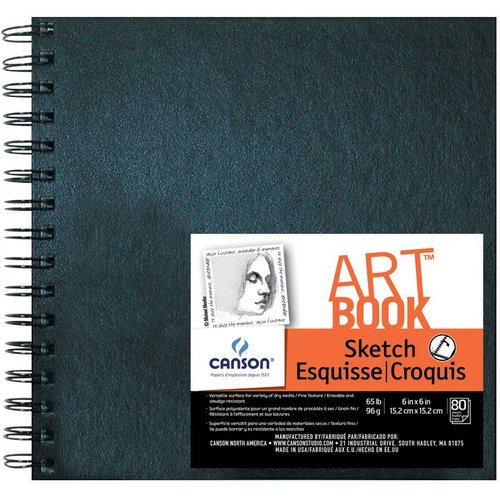 Canson Field Sketchbook 6'' x 6'', Wire Bound, 80 Sheets, Square