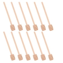 FUEENIRVA Round Tip Honey Stirring Stick Wood 12Pcs