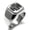Silver, variant on Stainless Steel Letter M Initial 3D Cube Box Monogram Engraved Engraved Square Flat Top Biker Style Polished Signet Ring