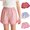 Pink, variant on Fancifize Summer Plaid Lounge Shorts for Girls Casual Elastic Waist Wide Leg Pj Shorts Kids Loose Short Pants