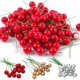 thumbnail image 4 of 1000/50x Mini bayas artificiales, bayas rojas falsas, estambres de cereza para Navidad, adorno de corona floral, decoración para fiesta de Año Nuevo, hogar, 4 of 5