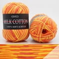 thumbnail image 5 of 50g/Ball Colorful 3 ply Yarn Handmade DIY Scarf Pillow Blanket Knitting Crochet Soft Milk Cotton Yarn, 5 of 5